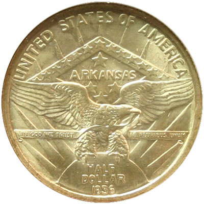 Arkansas Centennial Half Dollar commemorative coin obverse Arkansas Centennial Half Dollar commemorative coin obverse