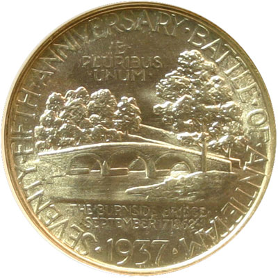 Battle of Antietam Anniversary half dollar commemorative coin reverse Battle of Antietam Anniversary half dollar commemorative coin reverse