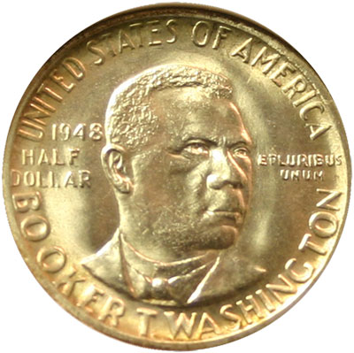 Booker T. Washington Memorial half dollar commemorative coin obverse