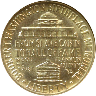 Booker T. Washington Memorial half dollar commemorative coin reverse