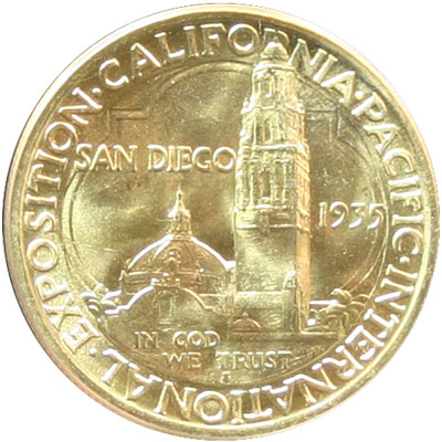 California Pacific International Exposition half dollar commemorative coin reverse