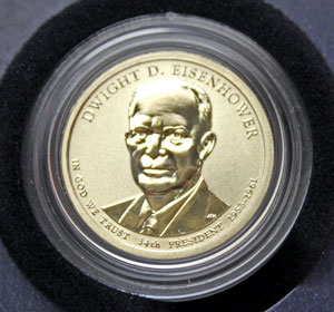 Eisenhower Presidential $1 Coin obverse
