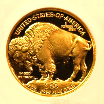 2006 Gold Buffalo 50 Dollar Coin reverse