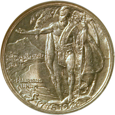 Hawaiian Sesquicentennial Half Dollar commemorative coin reverse