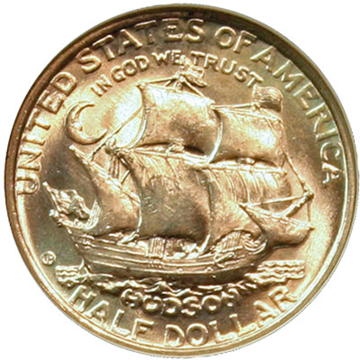 Hudson NY Sesquicentennial Half Dollar commemorative coin obverse Hudson NY Sesquicentennial Half Dollar commemorative coin obverse