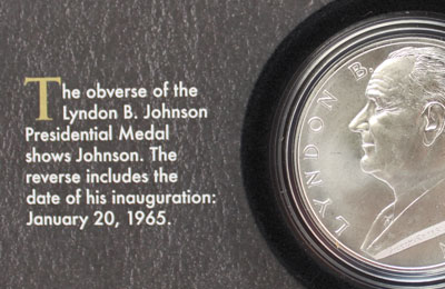 Johnson Presidential Medal printed description