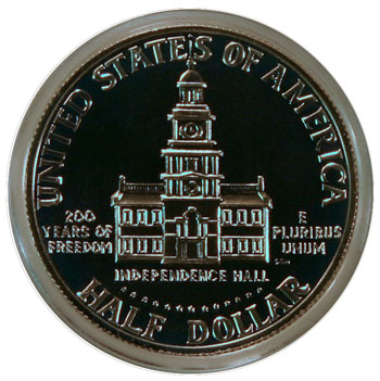 Kennedy Bicentennial Half Dollar Reverse