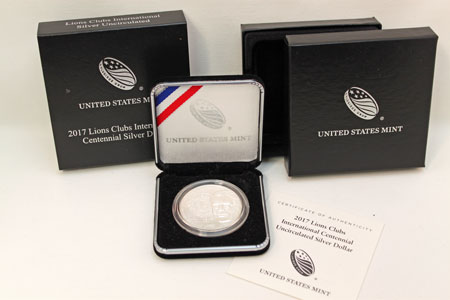 Lions Club 2017 Commemorative Silver Dollar Coin - uncirculated