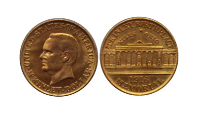 Classic Commemorative 1916 McKinley gold dollar coin