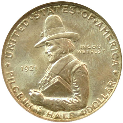 Pilgrim Tercentenary Half Dollar Obverse