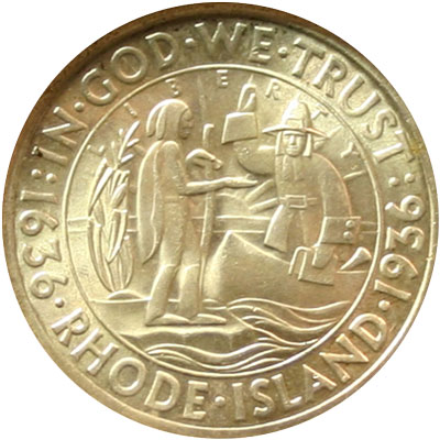Providence RI Tercentenary Half Dollar commemorative coin obverse Providence RI Tercentenary Half Dollar commemorative coin obverse