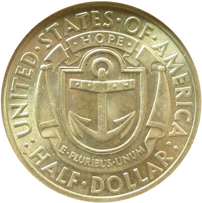 Providence RI Tercentenary Half Dollar commemorative coin reverse Providence RI Tercentenary Half Dollar commemorative coin reverse