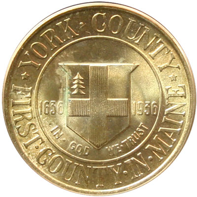York County Maine Tercentenary half dollar commemorative coin reverse York County Maine Tercentenary half dollar commemorative coin reverse