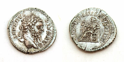 Septimius Severus ancient Roman coin