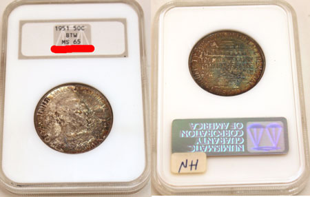 Booker T. Washington Commemorative Silver Half Dollar Coin 1951 MS-65