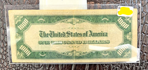 Federal Reserve Bank of Atlanta 1000 dollar note reverse
