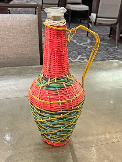 Woven Straw Decanter