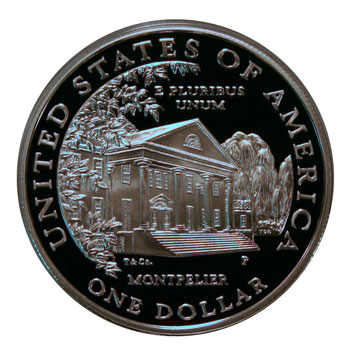 Dolley Madison 1999 Dollar Reverse Dolley Madison 1999 Dollar Reverse