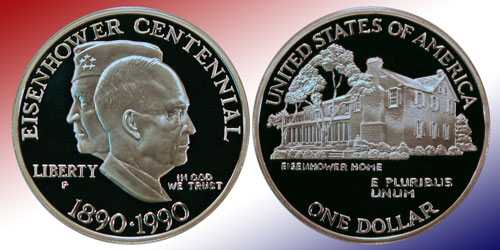 Eisenhower Commemorative Silver Dollar coin
