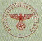 Treasury Note 1000 ReichsMark Third Reich Berlin German Bond uncanceled seal
