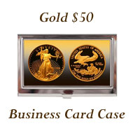 Gold $50 Business Card Case on Greater Atlanta Coin Show's Numismatic Shoppe