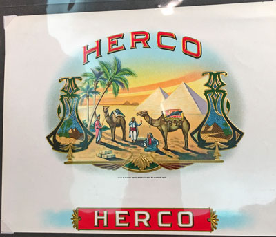 Herco Cigar Box Label