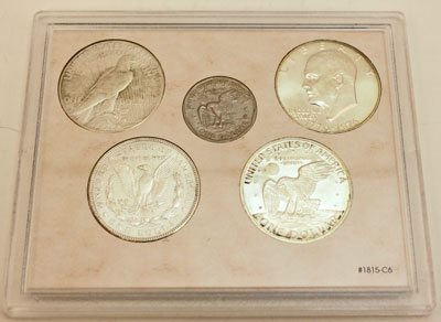 Five Historic Dollar Coins reverse
