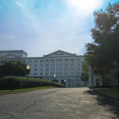 Hilton Atlanta Marietta Hotel and Conference Center front view June 2018