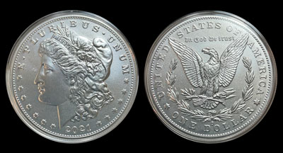 2021 Morgan Silver Dollar New Orleans obverse and reverse