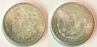 Morgan Silver Round one troy ounce .999 fine silver