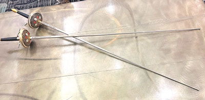 pair of fencing foils pair of fencing foils