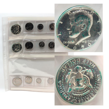 Proof Coins damaged by PVC