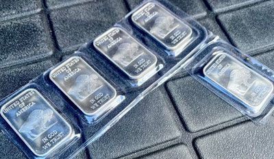 SilverTowne Buffalo Replica one ounce silver bars