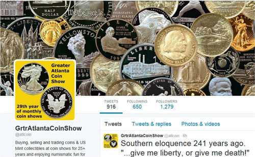 Greater Atlanta Coin Show on Twitter